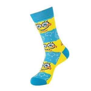 •Bikini Bottom Bob• SpongeBob Square Pants Graphic Unisex Socks 3 for $21